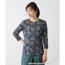 プリント7分袖カットソー