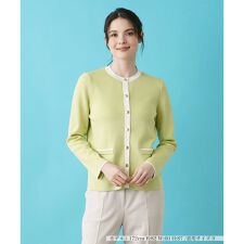 バイカラーニットカーディガン