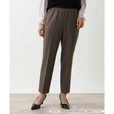 チェック柄センタープレスパンツ