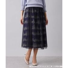 総柄プリントフレアスカート