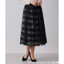 総柄プリントフレアスカート