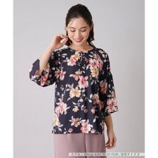 フラワープリントブラウス【ROCHAS Premiere】