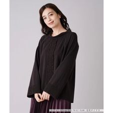 フリル切替ハイネックカットソー