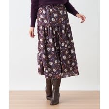 フラワープリントティアードスカート【Leilian The Week】