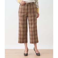 ストレッチチェッククロップドパンツ【Leilian The Week】