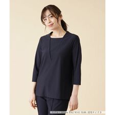 レリアン(Leilian)のVネック七分袖オーバーブラウス【ROCHAS Premiere】