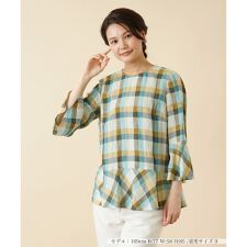 チェックオーバーブラウス【ROCHAS Premiere】