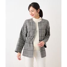 レリアン(Leilian)のチェックノーカラージャケット【Leilian the Week】