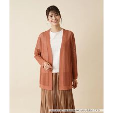 透かし編みニットカーディガン