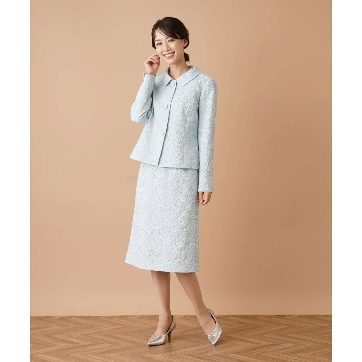 追加》麻ストレッチピークドラペルダブルジャケット | ノーブル(Noble