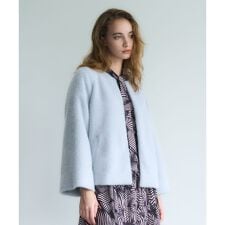 ノーカラーショートコート