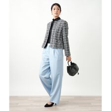 ツイードノーカラージャケット【セレモニー】【Leilian WHITE LABEL】