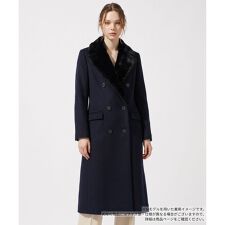 フェイクファー切替ダブルブレストコート | レリアン(Leilian 