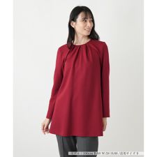 洗えるストレッチチュニックブラウス【Leilian WHITE LABEL】