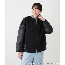 異素材切替キルティングブルゾン