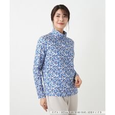 小花柄ハイネックカットソー