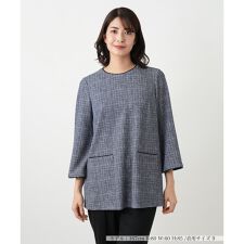 ツイード調チュニックブラウス【Leilian WHITE LABEL】