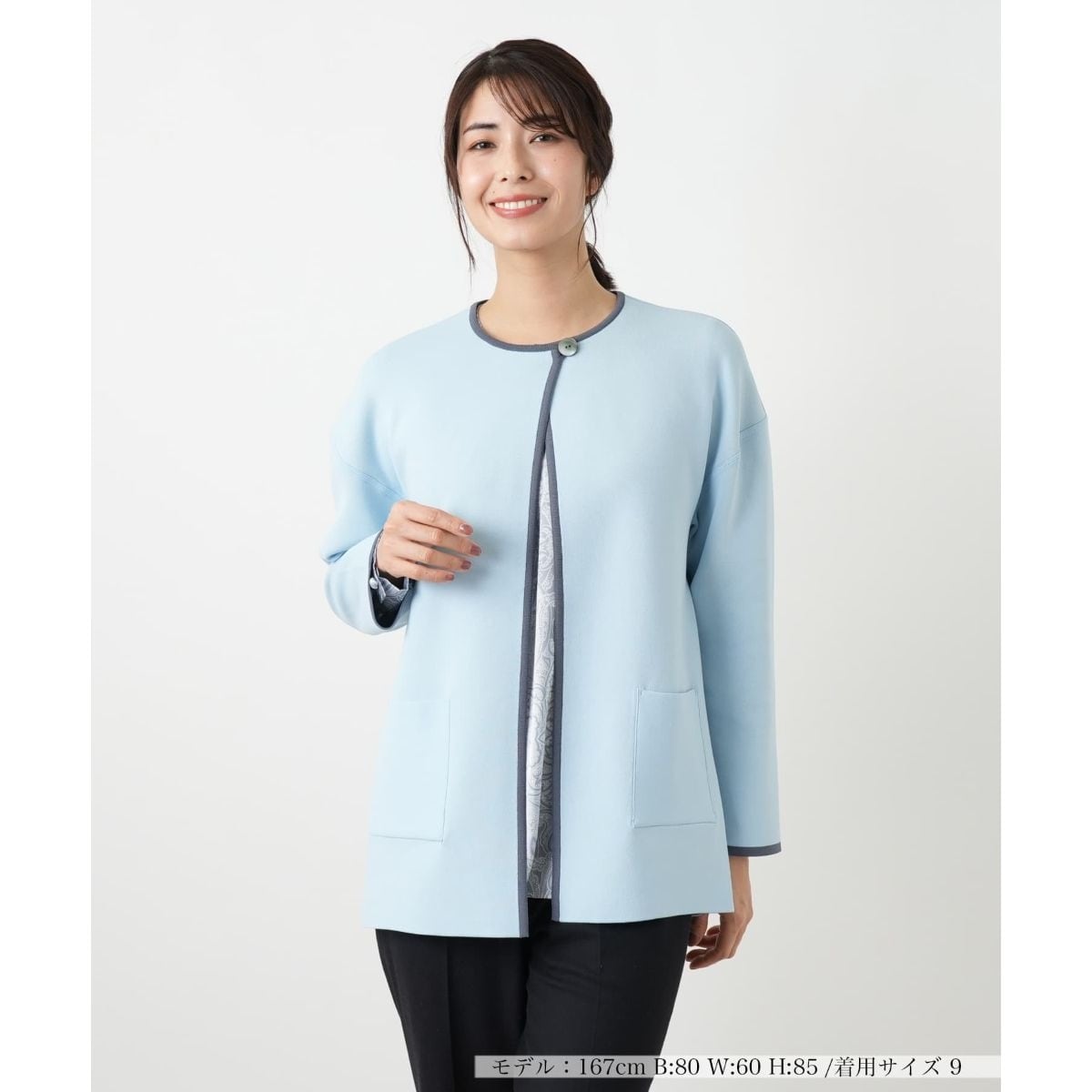 7分袖ショートカーディガン【Leilian WHITE LABEL】 | レリアン