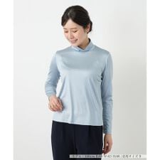 シルク混ハイネックカットソー