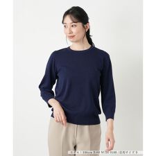七分袖クルーネックニット