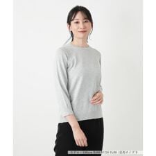 七分袖クルーネックニット