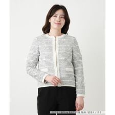 ラメツイードカーディガン【Leilian WHITE LABEL】