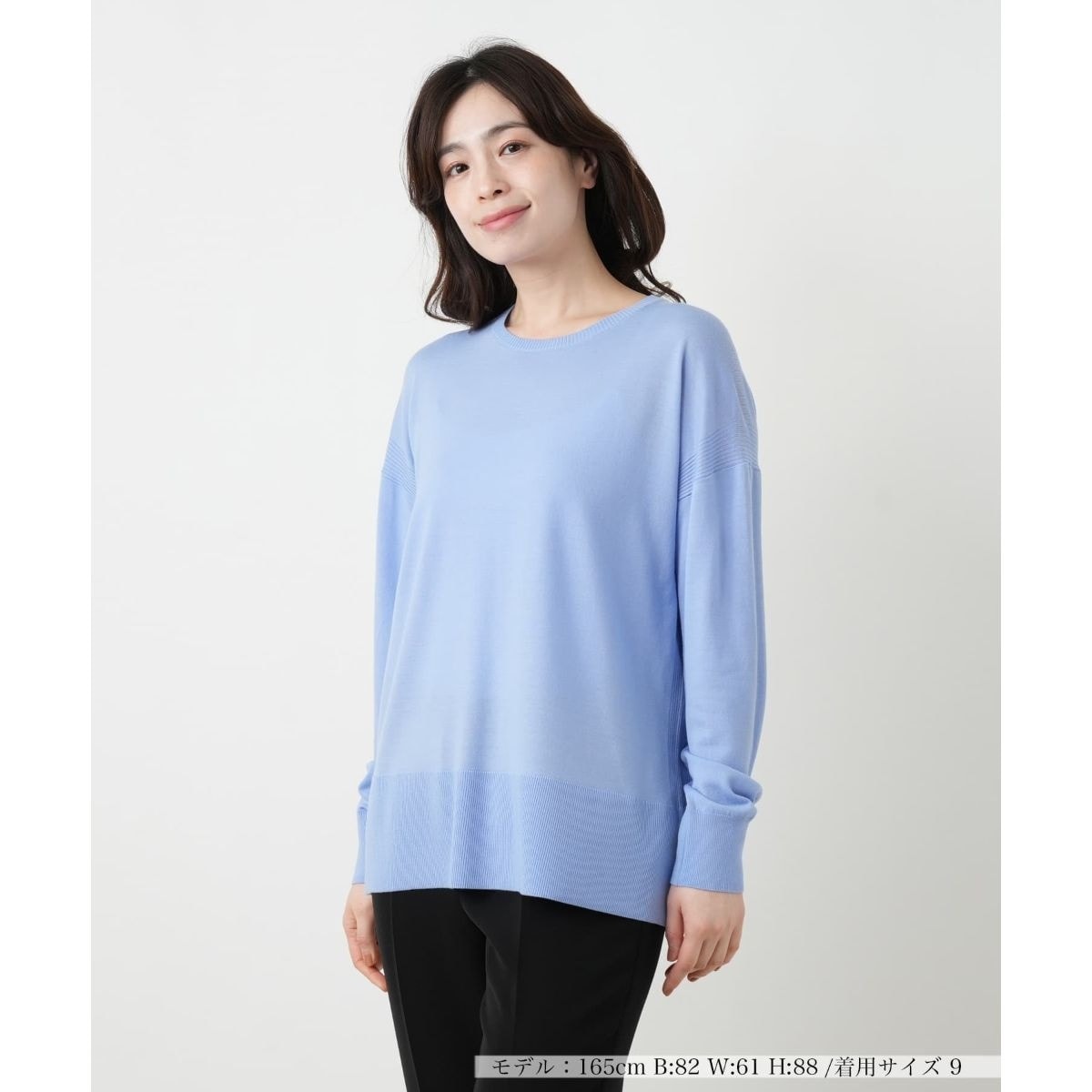 クルーネックニット【Leilian WHITE LABEL】 | レリアン(Leilian
