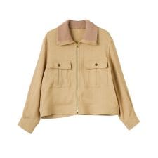 ニット切替ショートジャケット