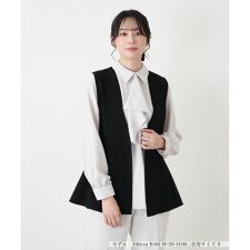 切替Vネックフレアベスト