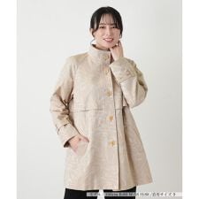 ボタニカル柄スタンドカラーコート【ROCHAS Premiere】