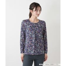 小花柄クルーネックカットソー【BINDA】