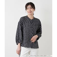 プリントバンドカラーブラウス【MUSE BY ROCHAS Premiere】