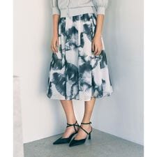 【溝口春菜さん×BOURGE】プリントフレアスカート