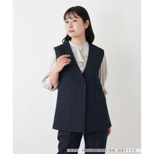 ジャカードVネックベスト