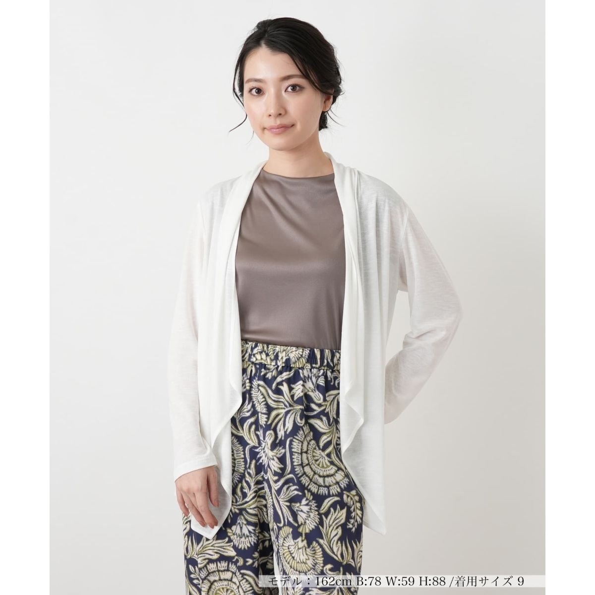 Leilian レリアン カシミヤ ロングカーディガン マルチカラー 日本製 9 カシミヤクルーネックカーディガン | Leilian (Women)/レリアン | 三越