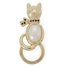 猫グラスホルダーピンバッジ