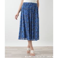 【ウォッシャブル】フラワー柄フレアスカート