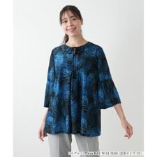 プリントフレアブラウス【Leilian WHITE LABEL】