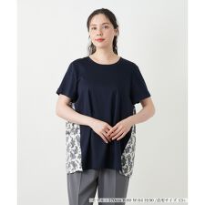 【ウォッシャブル】ペイズリー柄切替カットソー
