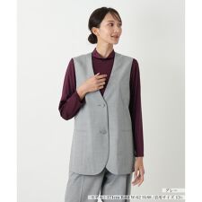 【ウォッシャブル】Vネックベスト【Leilian WHITE LABEL】