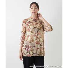 花柄フレアブラウス【Leilian WHITE LABEL】