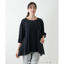 【ウォッシャブル】レース切替カットソー【Leilian WHITE LABEL】