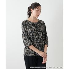 プリントフレアブラウス【Leilian WHITE LABEL】