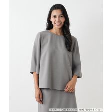 七分袖スリットブラウス