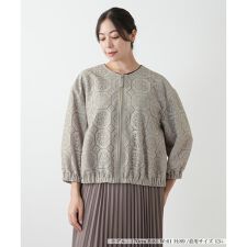 【ウォッシャブル】ノーカラーブルゾン【Leilian WHITE LABEL】