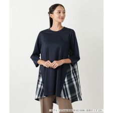 【ウォッシャブル】チェックブラウス【プラス企画】