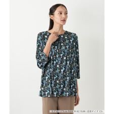 【ウォッシャブル】花柄カットソー【プラス企画】