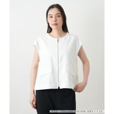 【ウォッシャブル】ジップアップベスト【プラス企画】