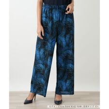 プリントワイドパンツ【Leilian WHITE LABEL】