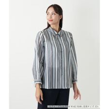 ストライプブラウス【Leilian WHITE LABEL】